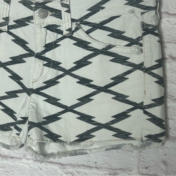 Isabel Marant Etoile White & Gray Rhombus Cut Off Denim Shorts NWOT - Picture 7 of 12